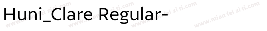 Huni_Clare Regular字体转换